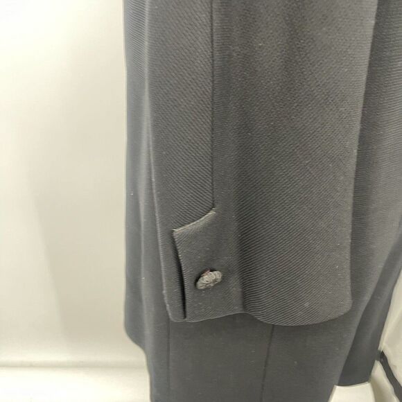 Union made Ilgwu vintage wool and fur coat womans large black - Picture 5 of 5